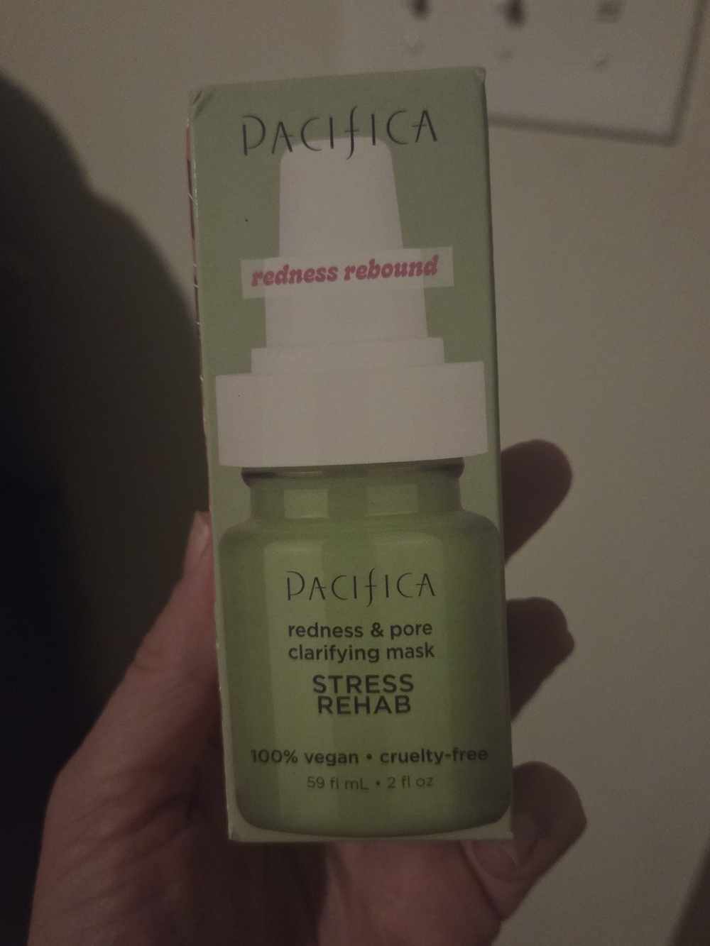 NIB Pacifica Stress Rehab Redness & Pore Clarifying Mask 2 fl oz